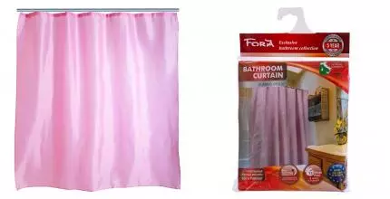 Штора для ванной «Fora» 001-В 180/200 розовая