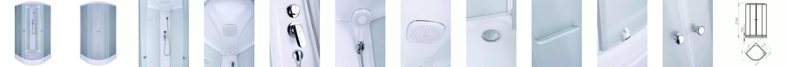 Душевая кабина «Domani-Spa» Delight 110 100/100 низкий поддон матовая/белая