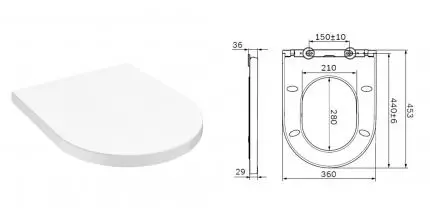 Сиденье для унитаза «Am.Pm» Spirit V2.0 C707858WH дюропласт с микролифтом белое