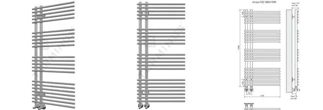 Водяной полотенцесушитель «Terminus» Астра П22 52/110 хром