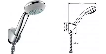 Душевой гарнитур «Hansgrohe» Crometta 27577000 хром Душевой гарнитур «Hansgrohe» Crometta 27577000 хром