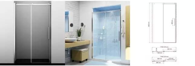 Душевая дверь «WasserKRAFT» Dinkel 58R05 121/200 прозрачная/хром без поддона универсальная Душевая дверь «WasserKRAFT» Dinkel 58R05 121/200 прозрачная/хром без поддона универсальная