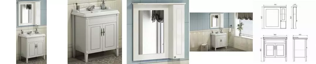 Мебель для ванной «Comforty» Палермо 80 белая