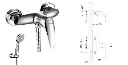 Смеситель для душа «Lemark» Linara LM0403C хром