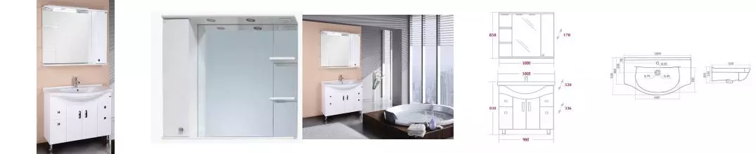 Мебель для ванной «Onika» Эльбрус 100.13 белая