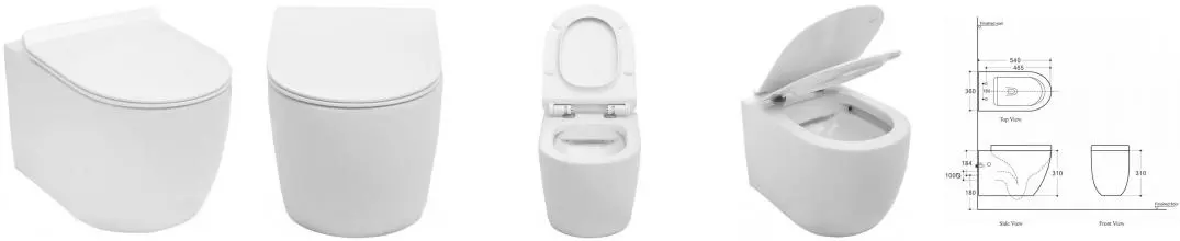 Подвесной унитаз безободковый «Aquanet» Rimless Cetus-W BL-102N-WHT белый с сиденьем дюропласт с микролифтом белое Подвесной унитаз безободковый «Aquanet» Rimless Cetus-W BL-102N-WHT белый с сиденьем дюропласт с микролифтом белое