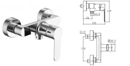 Смеситель для душа «Aquanet» Passion AF300-30С хром