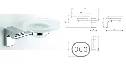 Мыльница «Sonia» Eletech 114078 на стену хром Мыльница «Sonia» Eletech 114078 на стену хром