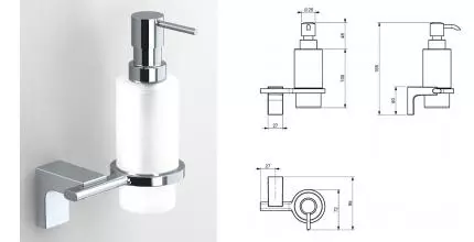 Дозатор для мыла «Sonia» Eletech 114252 на стену хром Дозатор для мыла «Sonia» Eletech 114252 на стену хром