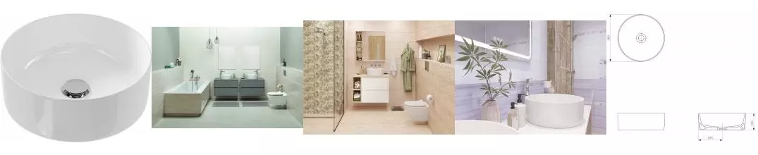 Раковина «Cersanit» Crea 38 белая Раковина «Cersanit» Crea 38 белая