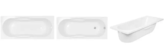 Ванна акриловая «Cersanit» Mito Green 150/70 63378 без опор без сифона ультра белая