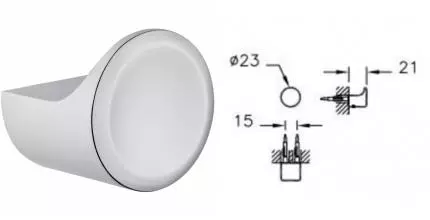 Крючок «Vitra» Eternity by Sebastian Conran A44883 на стену хром Крючок «Vitra» Eternity by Sebastian Conran A44883 на стену хром
