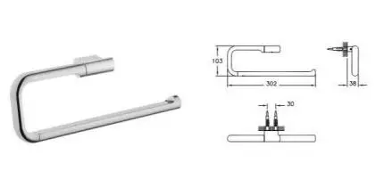 Полотенцедержатель «Vitra» Eternity by Sebastian Conran A44871 на стену хром