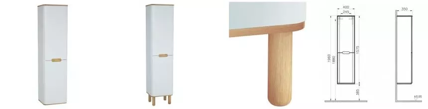 Пенал «Vitra» Sento 40 подвесной с корзиной белый правый Пенал «Vitra» Sento 40 подвесной с корзиной белый правый