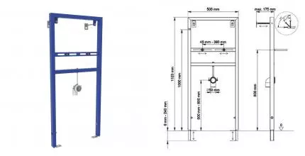 Инсталляция для раковины «Berges Wasserhaus» Novum 049214