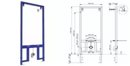 Инсталляция для биде «Berges Wasserhaus» Novum 049212