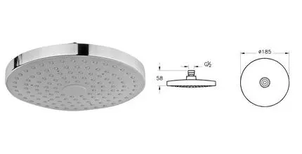 Верхний душ «Vitra» Rain A45708WSA хром