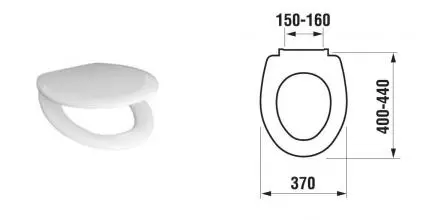 Сиденье для унитаза «Jika» Zeta 8932720000631 дюропласт белое
