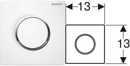 Кнопка смыва «Geberit» Sigma 10 116.015.KJ.1 белый/глянцевый хром
