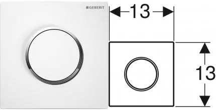 Кнопка смыва «Geberit» Sigma 10 116.015.KJ.1 белый/глянцевый хром Кнопка смыва «Geberit» Sigma 10 116.015.KJ.1 белый/глянцевый хром