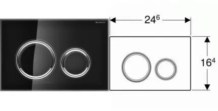 Кнопка смыва «Geberit» Sigma 21 115.884.SJ.1 черное стекло