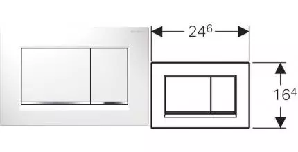Кнопка смыва «Geberit» Sigma 30 115.883.KJ.1 белый/хром глянцевый