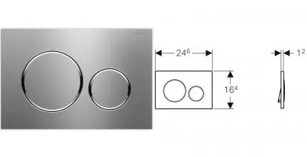 Кнопка смыва «Geberit» Sigma 20 115.882.SN.1 нержавеющая сталь