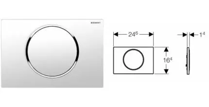 Кнопка смыва «Geberit» Sigma 10 115.758.KJ.5 белый/хром глянцевый