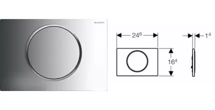 Кнопка смыва «Geberit» Sigma 10 115.758.KH.5 хром глянцевый/хром матовый