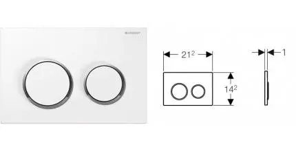 Кнопка смыва «Geberit» Omega 20 115.085.KJ.1 белый/хром глянцевый