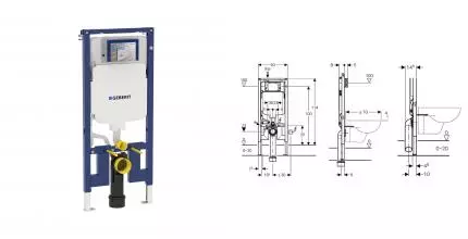 Инсталляция для унитаза «Geberit» Duofix Sigma 8 111.796.00.1