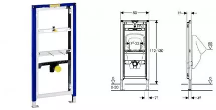 Инсталляция для писсуара «Geberit» Duofix 111.686.00.1 Инсталляция для писсуара «Geberit» Duofix 111.686.00.1