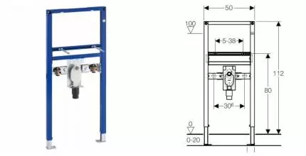 Инсталляция для раковины «Geberit» Duofix 111.480.00.1