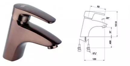 Смеситель для раковины «Timo» Beverly 0051F венге Смеситель для раковины «Timo» Beverly 0051F венге