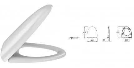 Сиденье для унитаза «Jacob Delafon» Nouvelle Vague E20068 термодюр с микролифтом белое