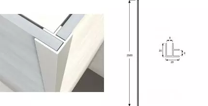 Угловой профиль «Jacob Delafon» E63005-GA хром универсальный Угловой профиль «Jacob Delafon» E63005-GA хром универсальный