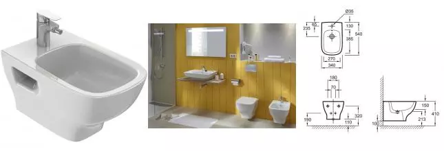 Подвесное биде «Jacob Delafon» Struktura EMC0002-00 белое Подвесное биде «Jacob Delafon» Struktura EMC0002-00 белое