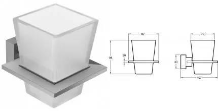 Стакан для зубных щёток «Jacob Delafon» EO E77866-CP на стену хром