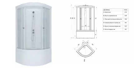 Душевая кабина «Triton» Риф ДН4 90/90 высокий поддон грейс/белая Душевая кабина «Triton» Риф ДН4 90/90 высокий поддон грейс/белая