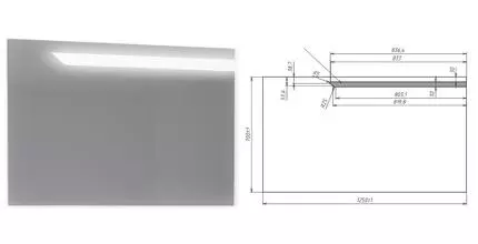 Зеркало «Alvaro Banos» Armonia 125 с подсветкой белое