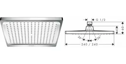 Верхний душ «Hansgrohe» Crometta E 26726000 хром