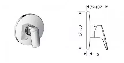 HG 71 606 000 Logis Смеситель для душа (внешняя монтажная часть) · Logis, Hansgrohe, 71606000 HG 71 606 000 Logis Смеситель для душа (внешняя монтажная часть) · Logis, Hansgrohe, 71606000