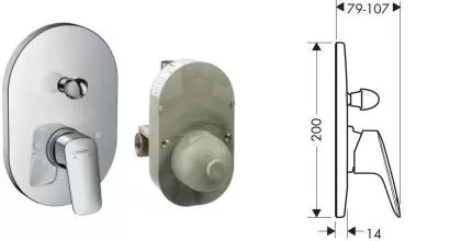 Смеситель для ванны «Hansgrohe» Logis 71409000 хром