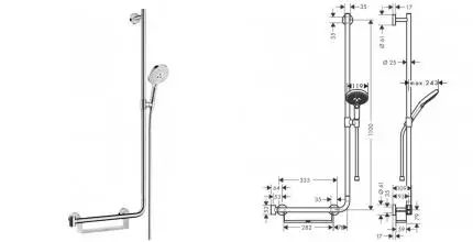 Душевой гарнитур «Hansgrohe» Raindance Select S 26326400 хром/белый