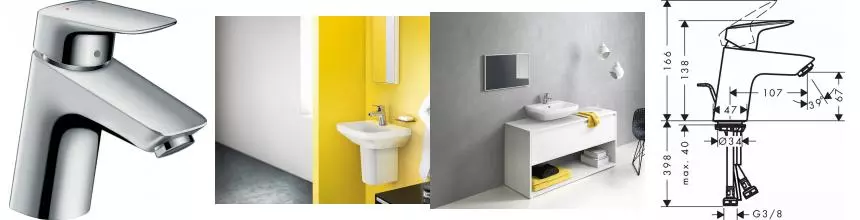 Смеситель для раковины «Hansgrohe» Logis 71071000 хром Смеситель для раковины «Hansgrohe» Logis 71071000 хром