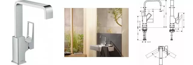 Смеситель для раковины «Hansgrohe» Metropol 74511000 с донным клапаном хром Смеситель для раковины «Hansgrohe» Metropol 74511000 с донным клапаном хром