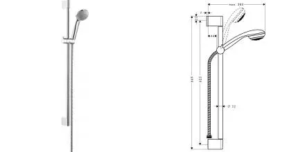 Душевой гарнитур «Hansgrohe» Crometta 27652000 хром