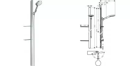 Душевой гарнитур «Hansgrohe» Raindance Select S 27646000 хром