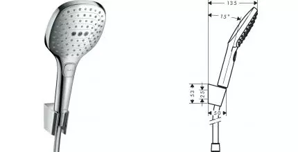 Душевой гарнитур «Hansgrohe» Raindance Select E 26720000 хром Душевой гарнитур «Hansgrohe» Raindance Select E 26720000 хром