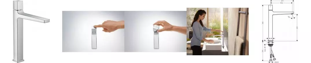 Смеситель для раковины «Hansgrohe» Metropol 32572000 с донным клапаном хром Смеситель для раковины «Hansgrohe» Metropol 32572000 с донным клапаном хром